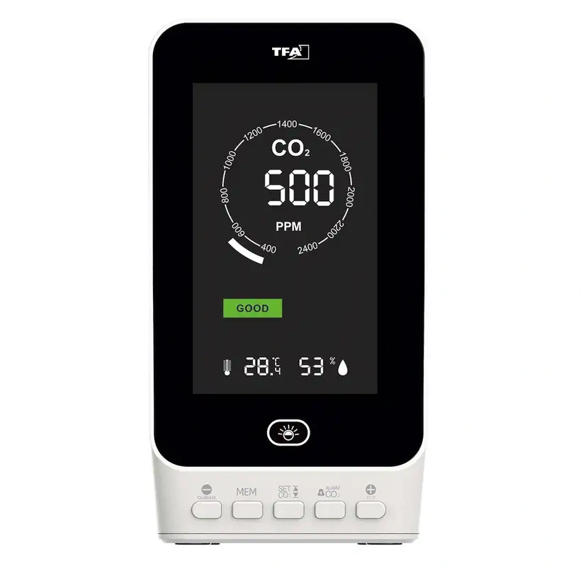 CO2-Messgerät für zuhause mit Thermometer und Hygrometer, Quelle: TFA Dostmann