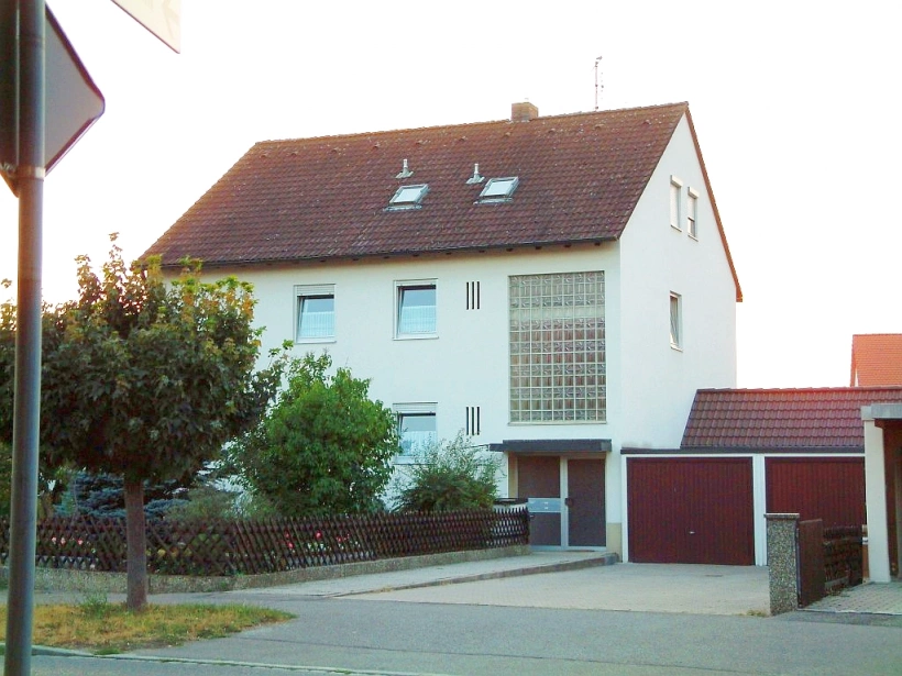 Glasbausteine in einem Treppenhaus
